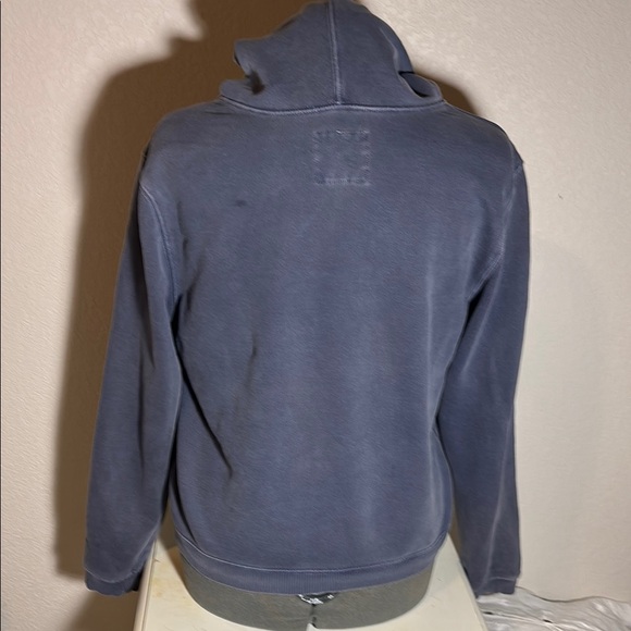 American Eagle Outfitters Blue Hoodie with Yellow Peace and Love Print - Picture 4 of 4